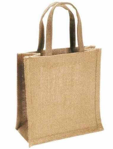 14x12x5 Inch Natural Plain Jute Lunch Bag With 3-5 Kg Capacity