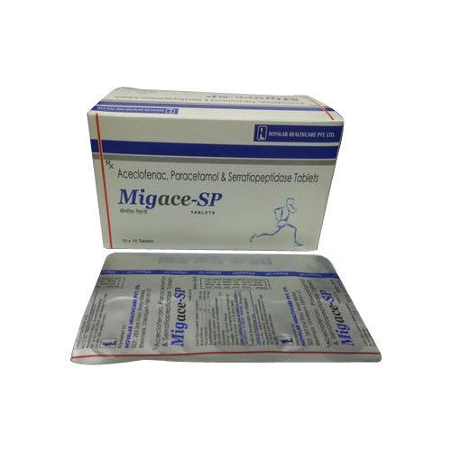 Aceclofenac Paracetamol And Serratiopeptidase Tablets (10x10 Tablets)