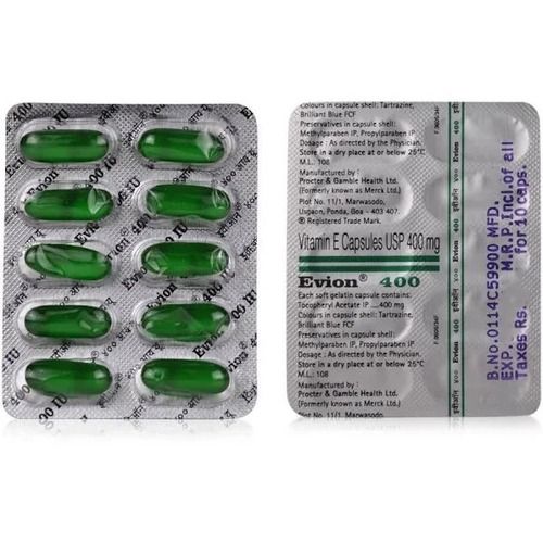 Evion 400 Vitamin E Capsules Usp 400 Mg Tablets