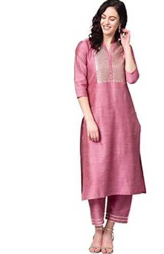 Ladies Stylish Breathable Skin Friendly Comfortable Beautiful Pink Printed Palazzo Suit