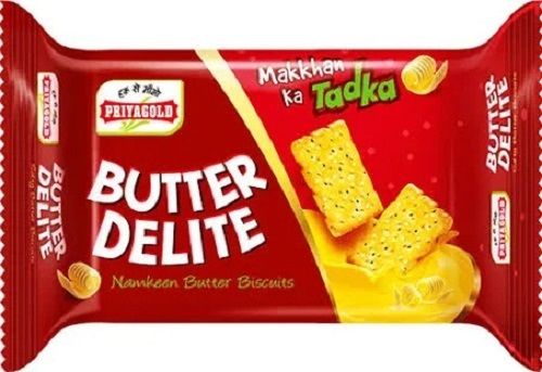 Pack Of 100 Gram Crunchy Salty Taste Butter Delite Priyagold Namkeen Biscuits