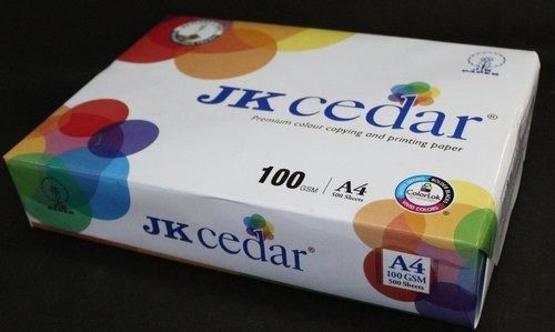 Packed Of 100 Gsm Rectangular White Plain A4 Size Jk Copier Paper