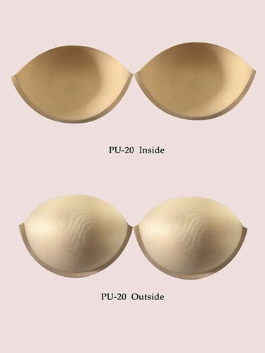 Padded Blouse Bra Cups With Polyester Fabrics And Plain Pattern