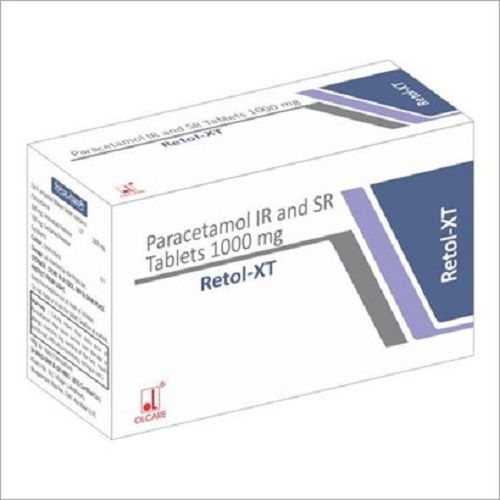 Paracetamol Ir And Sr Tablet ,Retol-Xt Tabs(1000 Milligram) Used For In The Treatment Of Pain And Fever.