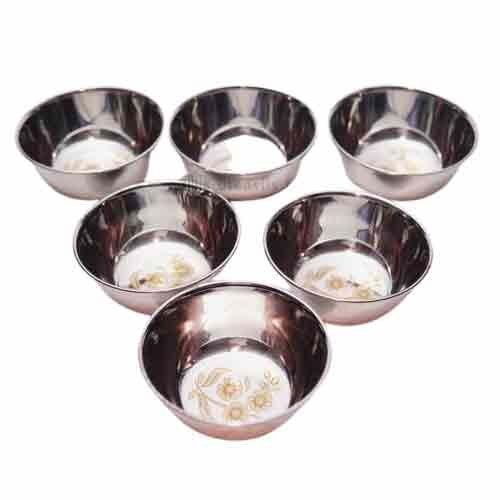 Utensils Mall Round 6 pcs Stainless Steel Bowls For Home