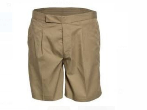 Washable And Breathable Brown Plain Pattern Cotton School Dress Pant