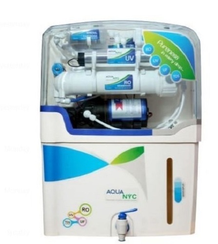 White 14 Liter Capacity Auto Shut-Off Wall Mounted Aqua Nyc Ro Water Purifier