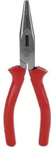 6.49 Inch Length Stainless Steel Material Red Coated Finish Long Nose Pliers