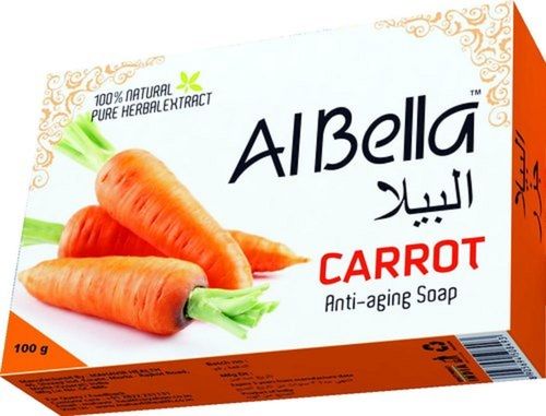 Skin-Friendly Albella Herbal Carrot Glycerine Anti-Aging Bath Soap, 100 Gm