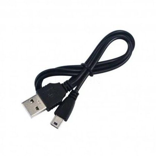 Mini USB Cable Wire Set - Premium PVC Material, 1 Meter Length, Black Color | Durable Insulation, Lightweight and Portable Design, Ideal for Mobile and Tablet Devices