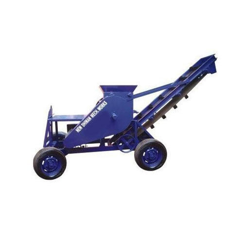 Blue Color Coated 12 Hp Diesel Engine Semi Automatic Brick Crusher Machine With Conveyor