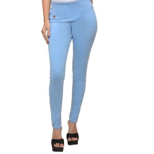 Comfortable And Washable Casual Wear Blue Cotton Ladies Jeans