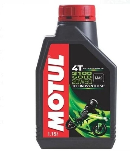 Motul 3100 4T Gold 20W50 API SM - Semi-Synthetic Engine Oil Excellent Protection for 2-Stroke and 4-Stroke Motorcycles Pungent Yellow Formulation