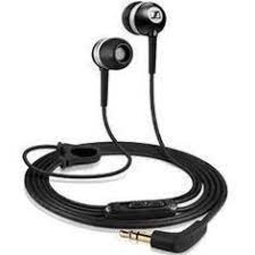 Lightweight Slim Black Wired Headphone - PVC Body Material, Battery Powered, Corrosion Resistant | 1 Year Warranty, Mobile Use