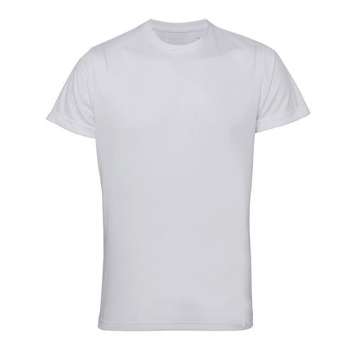 Men's Short Sleeves Round Neck Made From Pure Cotton White T Shirt