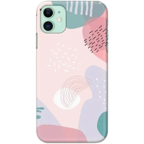 Multi Color Pastel Aesthetic Stylish And Designer Iphone 11 Mobile Cover - Faux Leather, Plastic Body, White Color | Edge-to-Edge Protection, Easy to Apply, Unique Design
