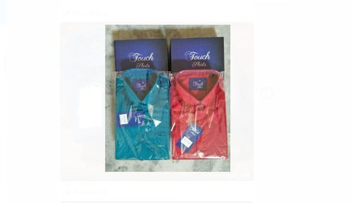 Pack Of 2 Pieces Blue And Red Full Sleeves Plain Stylish Mens Cotton Shirt