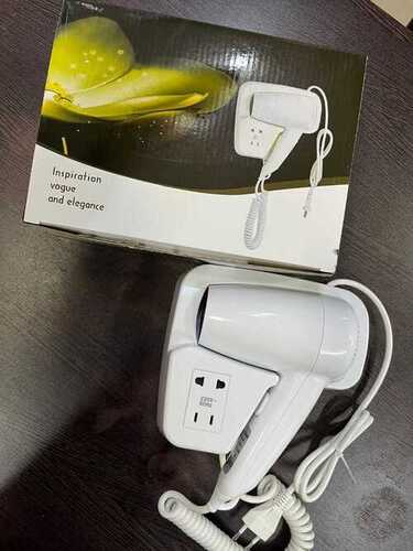 Portable White Plastic Body Electric Travel Hair Dryer