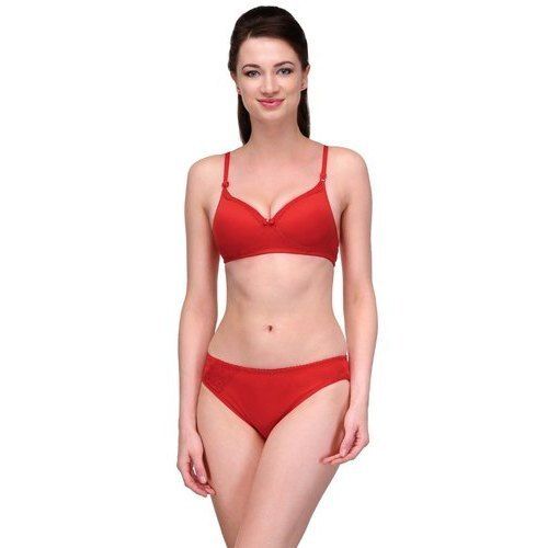 Lace Transparent Bra Set(Red) in Kolkata at best price by New