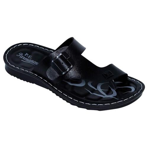 Black Smart Fashion Men'S Leather Casual Slipper