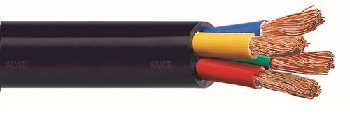 Solid Black 4 Core Double Sheathed Environmental Friendly Copper Flexible Cable