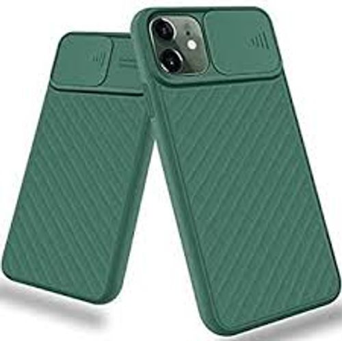 Stylish And Good Quality Matt Finish Complete Protection Plain Fancy Apple Brand Green Mobile Cover Case - Rubber Material, 1-Year Warranty