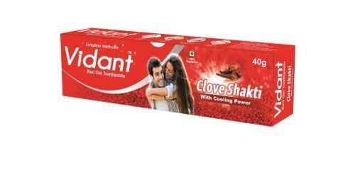 Vidant Red Clove Shakti Gel Toothpaste With Cooling Power, 40Gm Weight: 40 Grams (G)