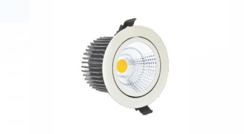 50 Watt Round Cool White Color Plastic Body 220 Voltage COB LED Light - 3700 K Color Temperature, Lightweight & Easy to Install for Indoor/Outdoor Use