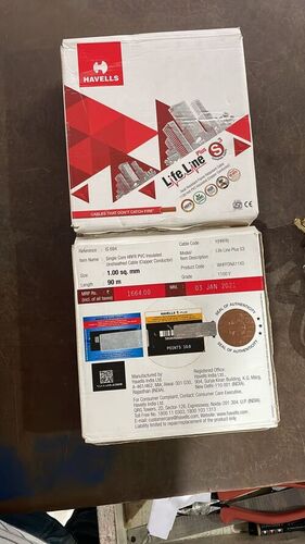 90 मीटर लंबाई और 1100 वोल्ट हैवेल्स लाइफ लाइन प्लस S3 केबल