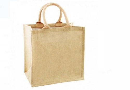 Brown Rectangular 5 Kilogram Capacity For Grocery Designer Jute Bag 