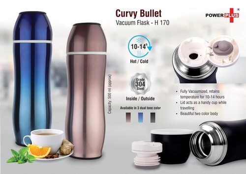 Curvy Bullet Vacuum Flask (500 Ml Approx)