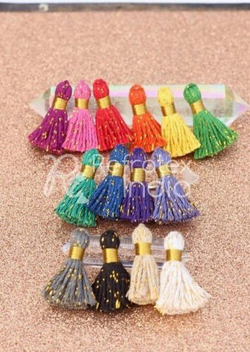 Decorative Multi Mini Tassel With Assorted Colors And Handmade, Cotton Fabrics