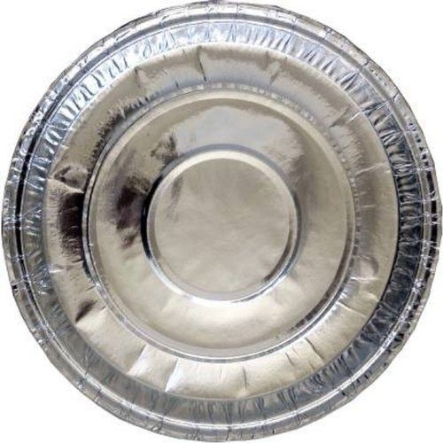 Eco Friendly For Party And Events Round Disposable And Silver Coated Paper Plates 