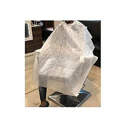 Made In India Waterproof And Comfortable Non Woven Disposable Plain White Apron Cap For Salon Cutting