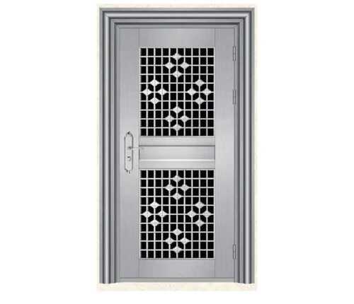 Silver Color Single Mild Steel Material Doors For Home