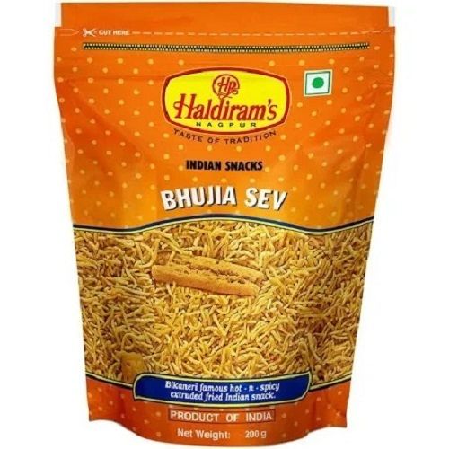 Smooth Pack Of 200 Gram Salty And Spicy Taste Haldiram Bhujia Sev 