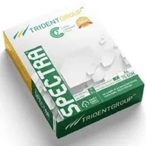 White Pack Of 500 Sheets 75 Gsm A4 Size Plain Trident Spectra Copier Paper 