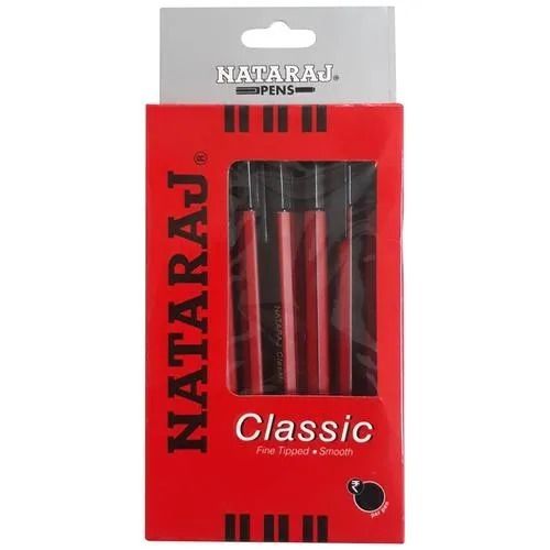 Pack Of Box For Writing Classic Fine Tipped Smooth Nataraj Blue Ball Pens