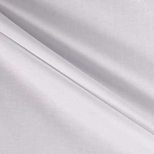 Pearl White Cotton Mix Fabric, Plain/Solids