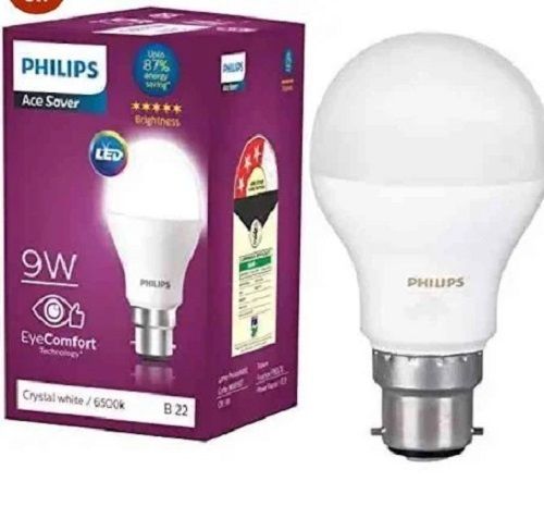 White Round Plastic 220 Volt Related Voltage 9 Watt Led Bulb