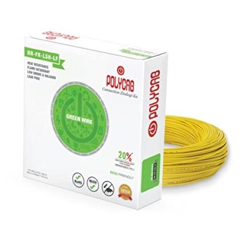 1100 Volts Copper Material Yellow Housing And Industrial Electric Wire Cables 