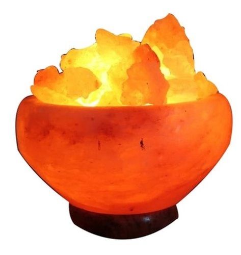 Dark Yellow 50 W Table Natural Rock Salt Lamp