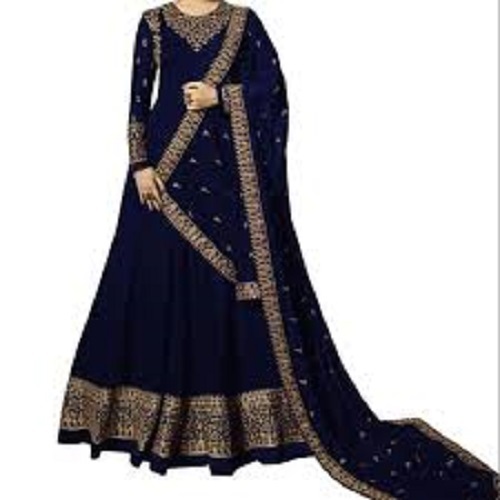 Blue Color Frock Ladies Suits at Best Price in Bhiwandi Rumi Collection