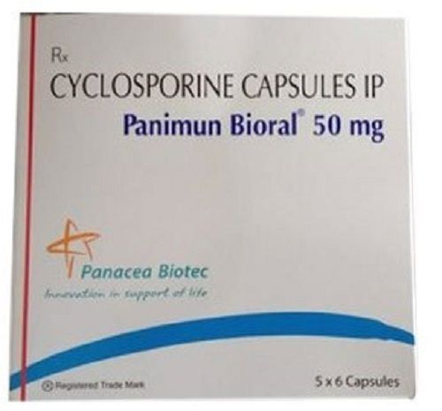 Cyclosporine Capsules Ip Panimun Bioral 50 Mg Pack Of 5 X 6 Capsules