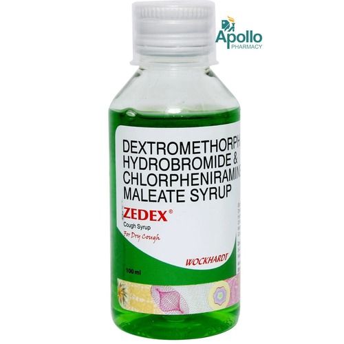 Dextromethorphaan Hydrobromide And Chlorpheniramine Maleate Cough Syrup, Pack Of 100 Ml 