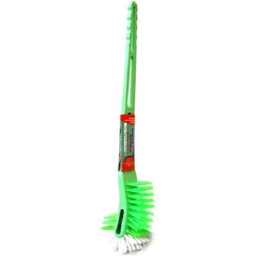 Ergonomic Design 0.5 Feet Length Green Designer Handle Toilet Brush