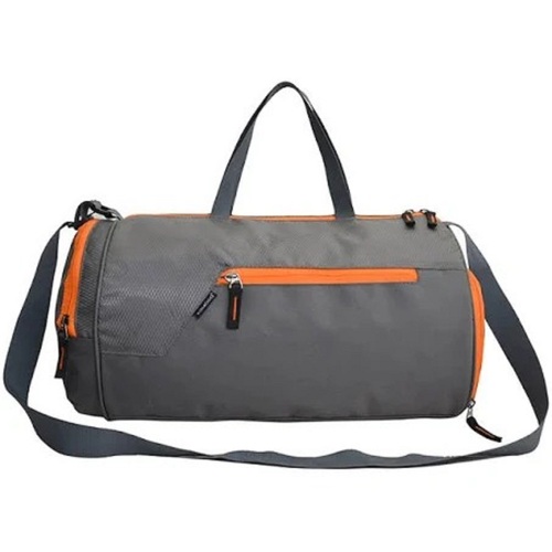 Capsules Grey And Orange Polyester With Pack Of 1 Piece Capacity 25 L Gym Bag