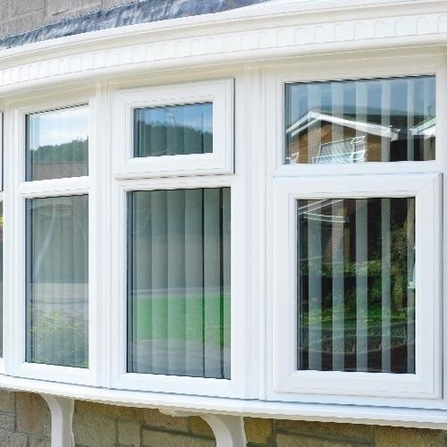 Plastic High Strength Long Lasting Color White Solid Upvc Window