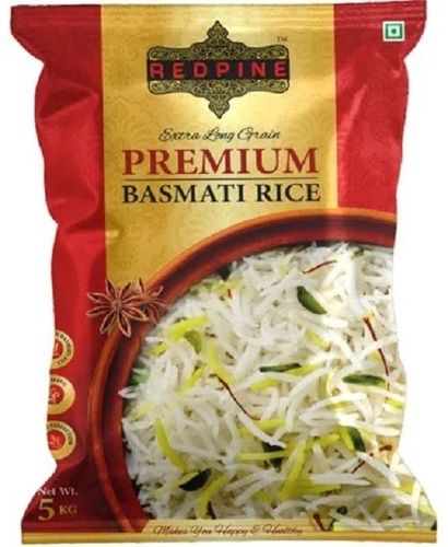 Pack Of 5 Kilogram White Medium Grain Size 2 Percent Moisture Basmati Rice 