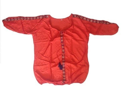 Reasonable Rates, Cool And Comfortable Ladies Orange Cotton Top, For Summer Season